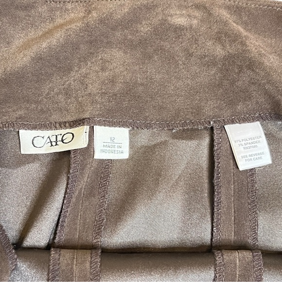 Cato Dark Brown Whimsygoth Faux Suede Maxi Skirt Size 12 - Picture 5 of 5